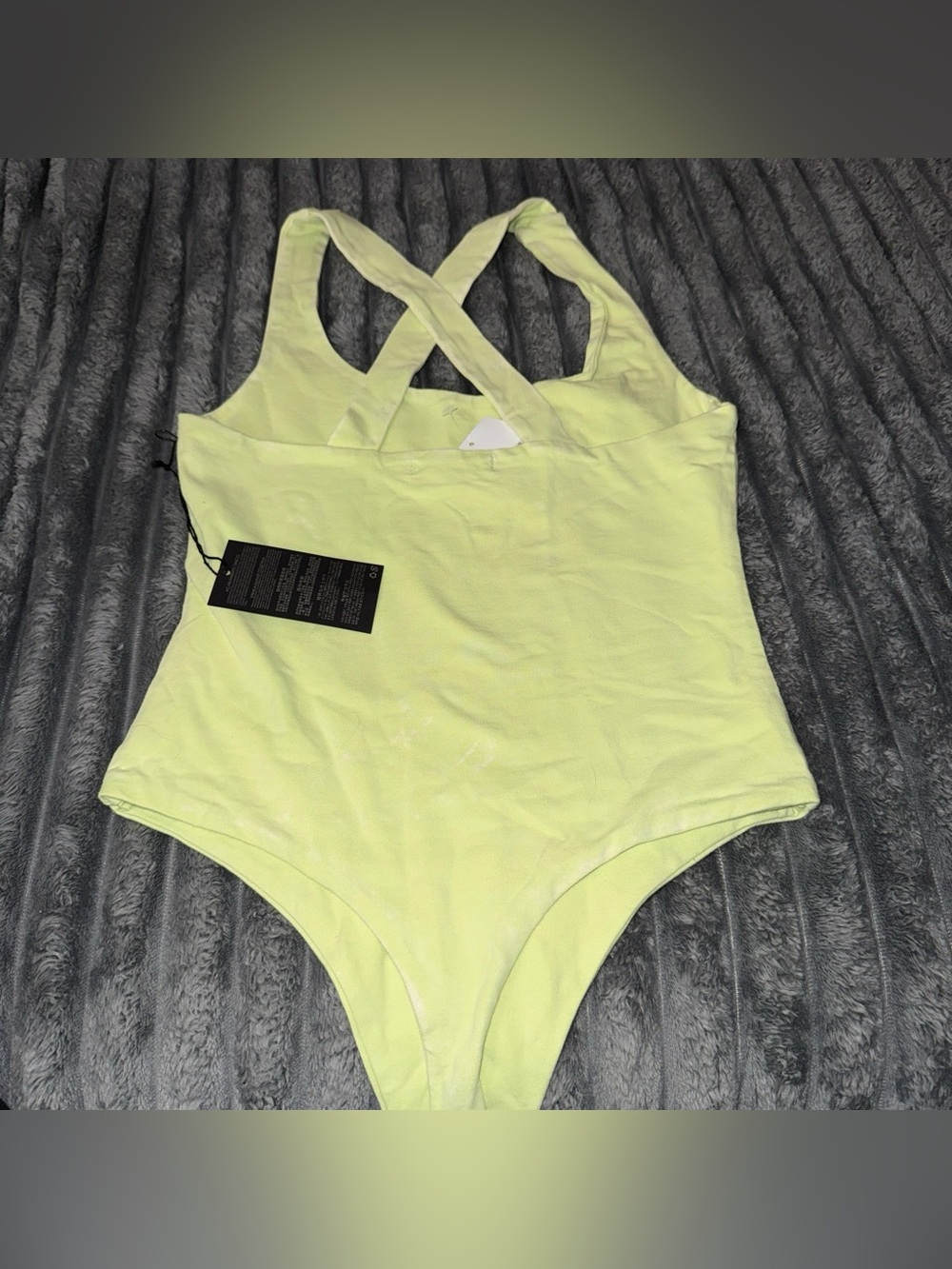 Forever 21 Lime Green Cross-Back Woman’s One-Piece